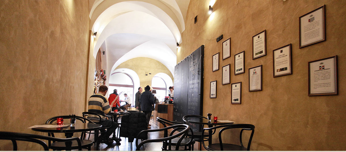 Kavárna v centru Olomouce